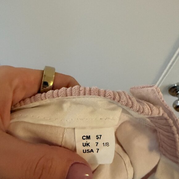 NWT Isabel Marant Tyron Corduroy Baseball Cap Embroidered Logo Pink - Picture 7 of 7